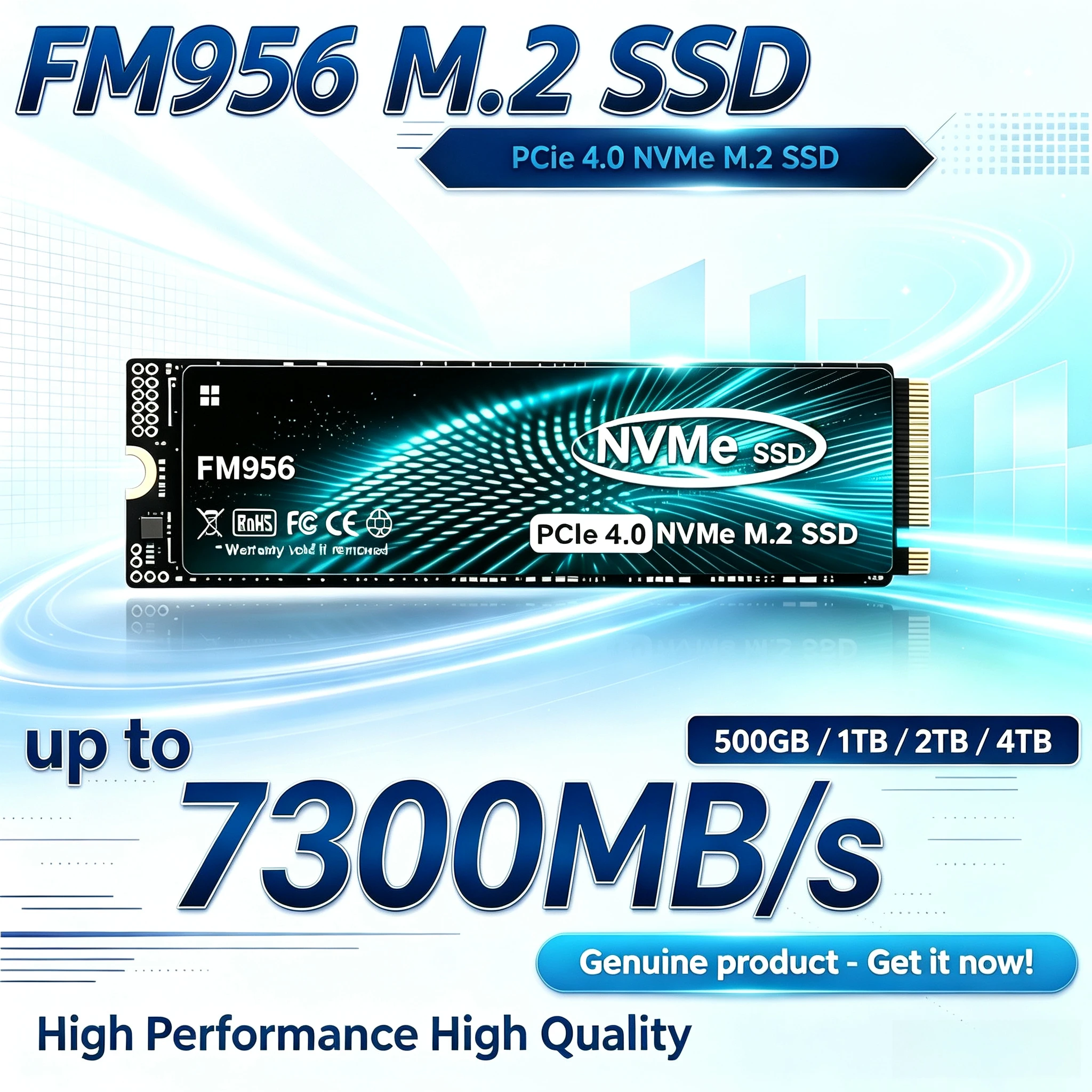 Original FM956 M.2 2280 NVMe S - огляд і ціна M.2 Nvme 4Tb Pcie 4.0 Ssd