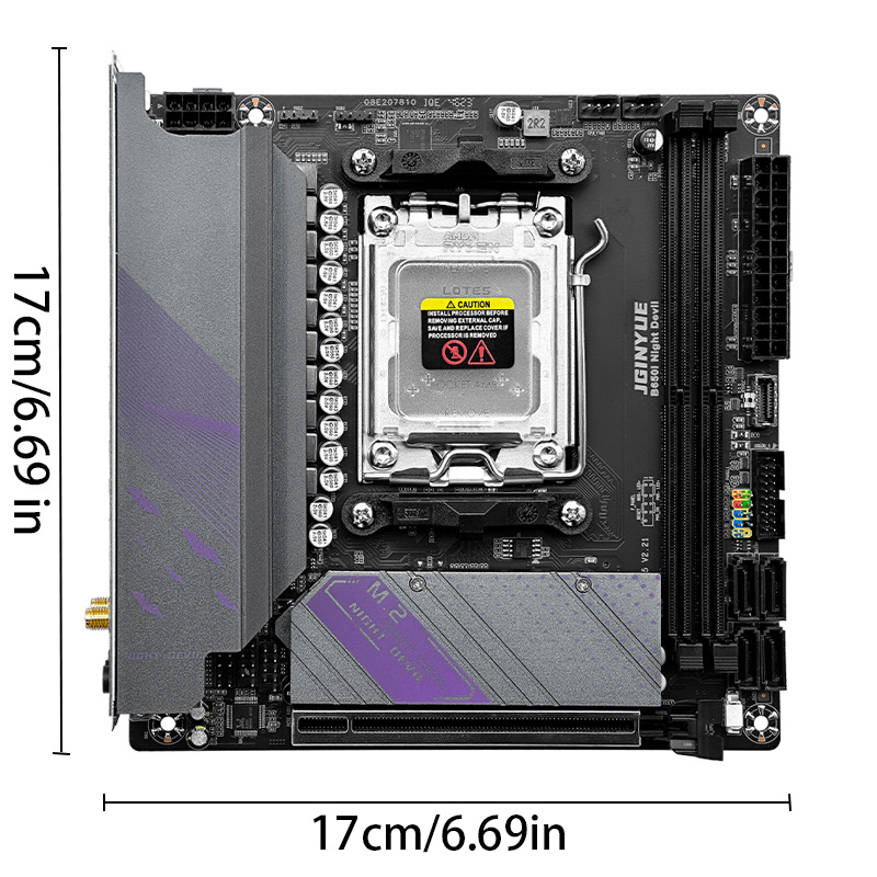 JGINYUE B650I Night Devil WiFi - огляд і ціна B650 Itx Motherboard Wifi
