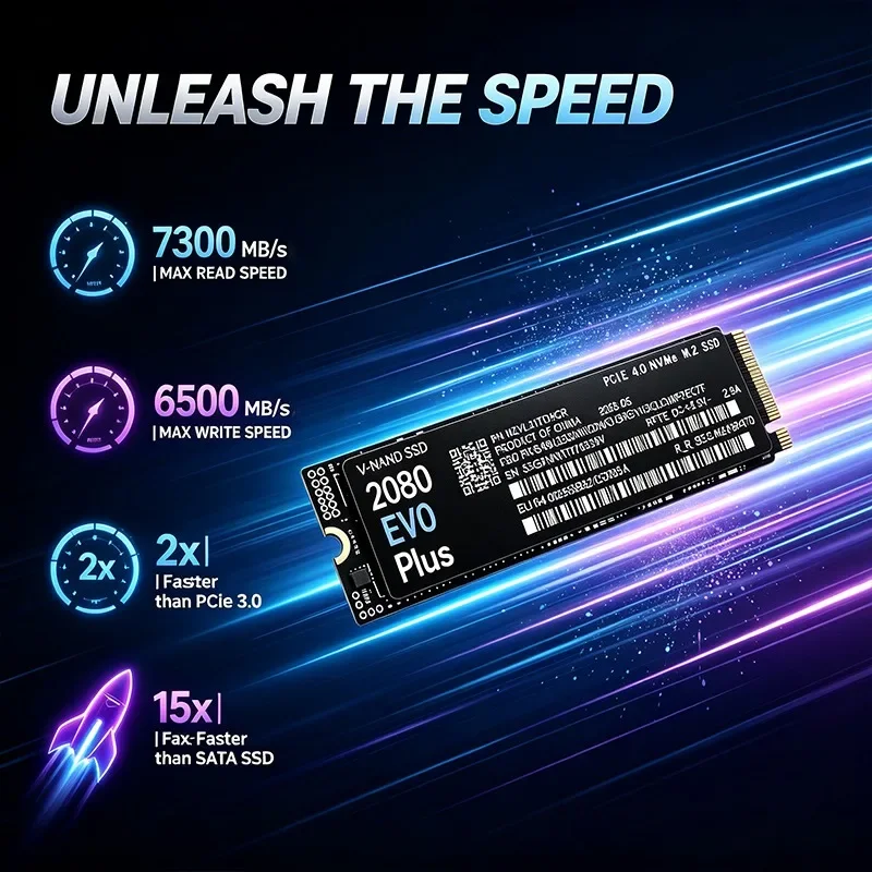 2080 EVO Plus M.2 NVMe 2280 PC - огляд і ціна M.2 Nvme 4Tb Pcie 4.0 Ssd