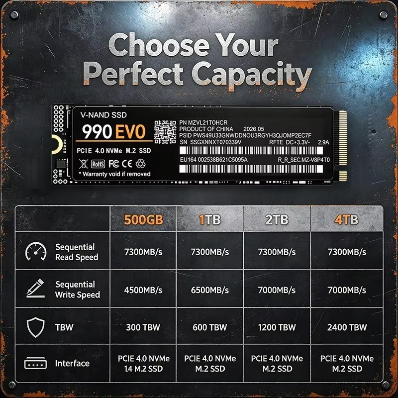 990 EVO M.2 2280 NVMe PCIe 4.0 - огляд і ціна M.2 Nvme 4Tb Pcie 4.0 Ssd